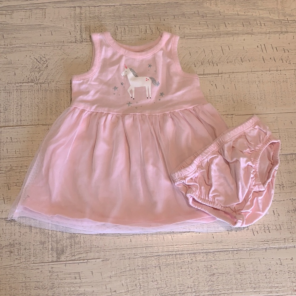 🔴 5/$20 Carter’s Pink Unicorn Dress